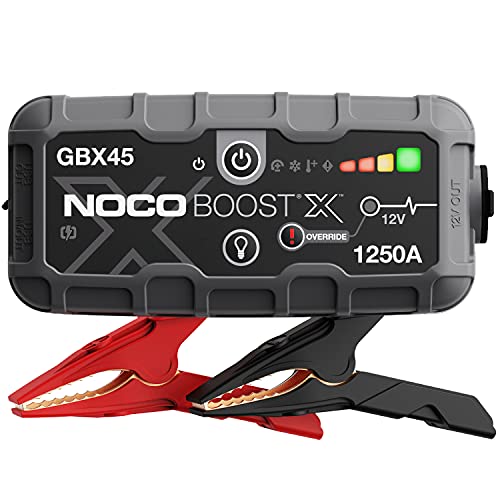 NOCO Boost X GBX45: 1250A UltraSafe Jump Starter &ndash; 12V Lithium Battery Booster Pack, Portable Jump Box, Power Bank & Jumper Cables