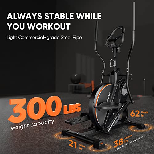 YOSUDA Pro Cardio Climber Stepping Elliptical Machine, 3-in-1 Elliptical Machine Stair Stepper Trainer
