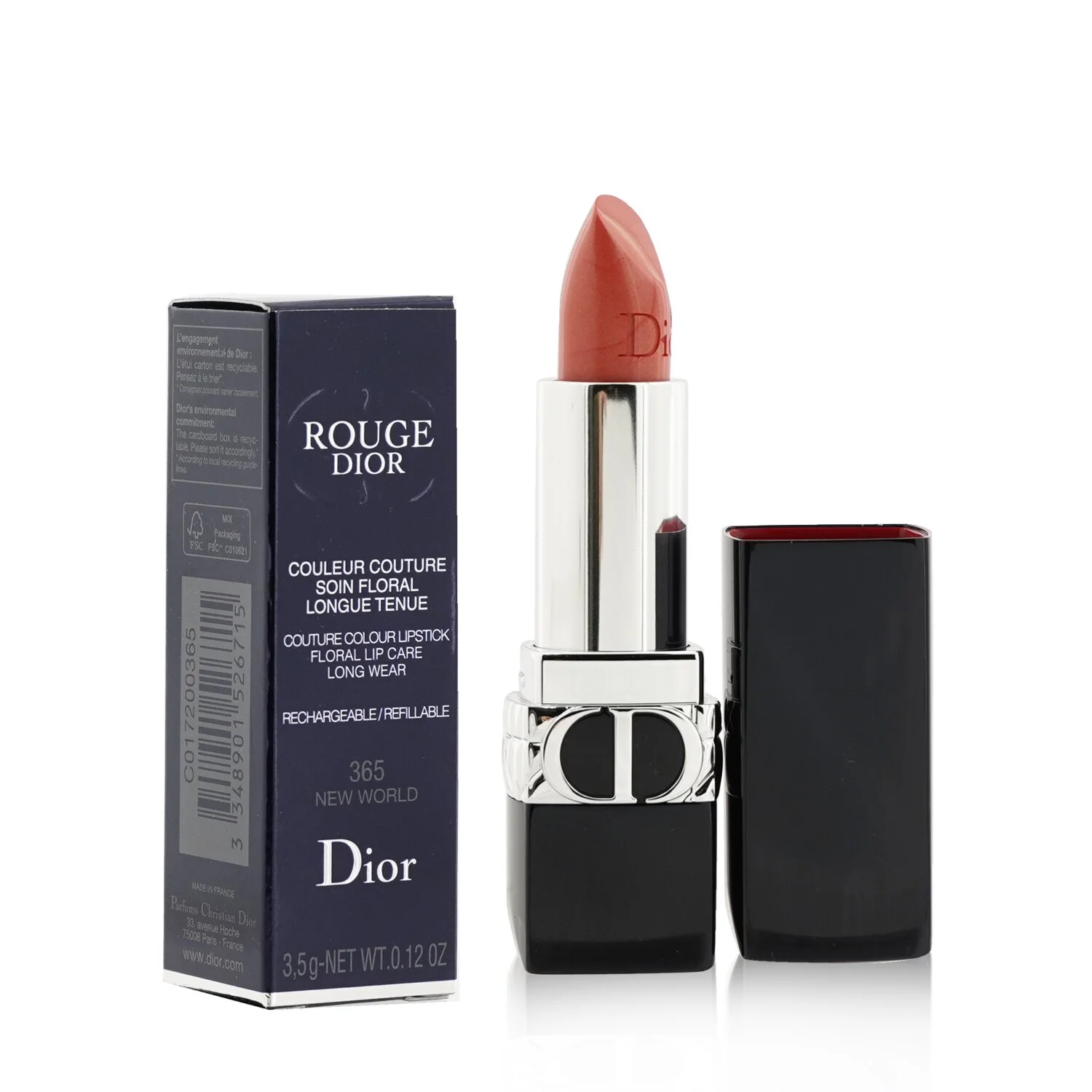 Christian Dior Rouge Dior Couture Colour Refillable Lipstick - # 766 Rose Harpers (Satin)  3.5g/0.12oz