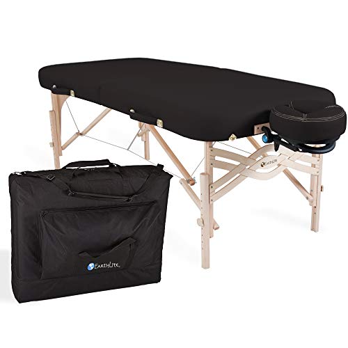 EARTHLITE Premium Portable Massage Table Package SPIRIT - Spa-Level Comfort, Deluxe Cushioning incl. Flex-Rest Face Cradle & Strata Face Pillow
