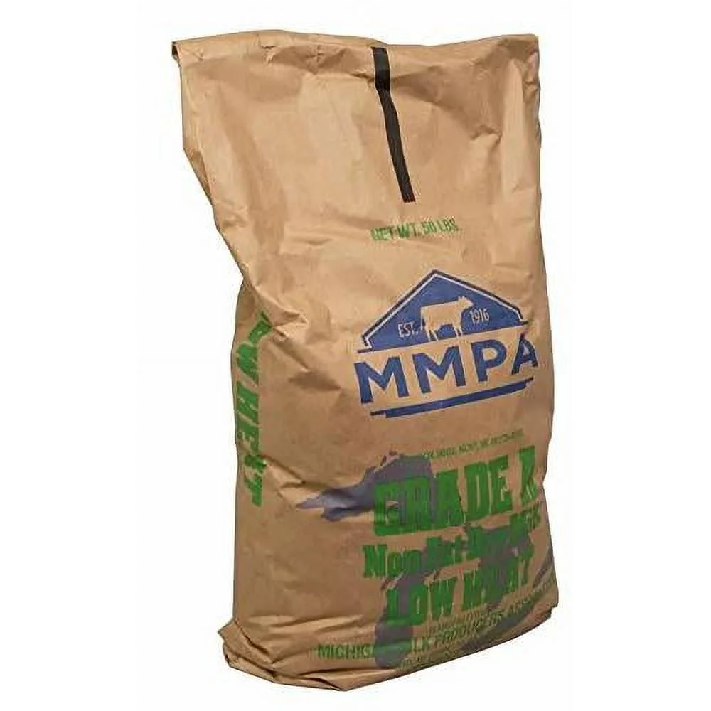 MMPA Grade A Low Heat Non-Fat Milk Powder, 50 Pound - 1 Each.