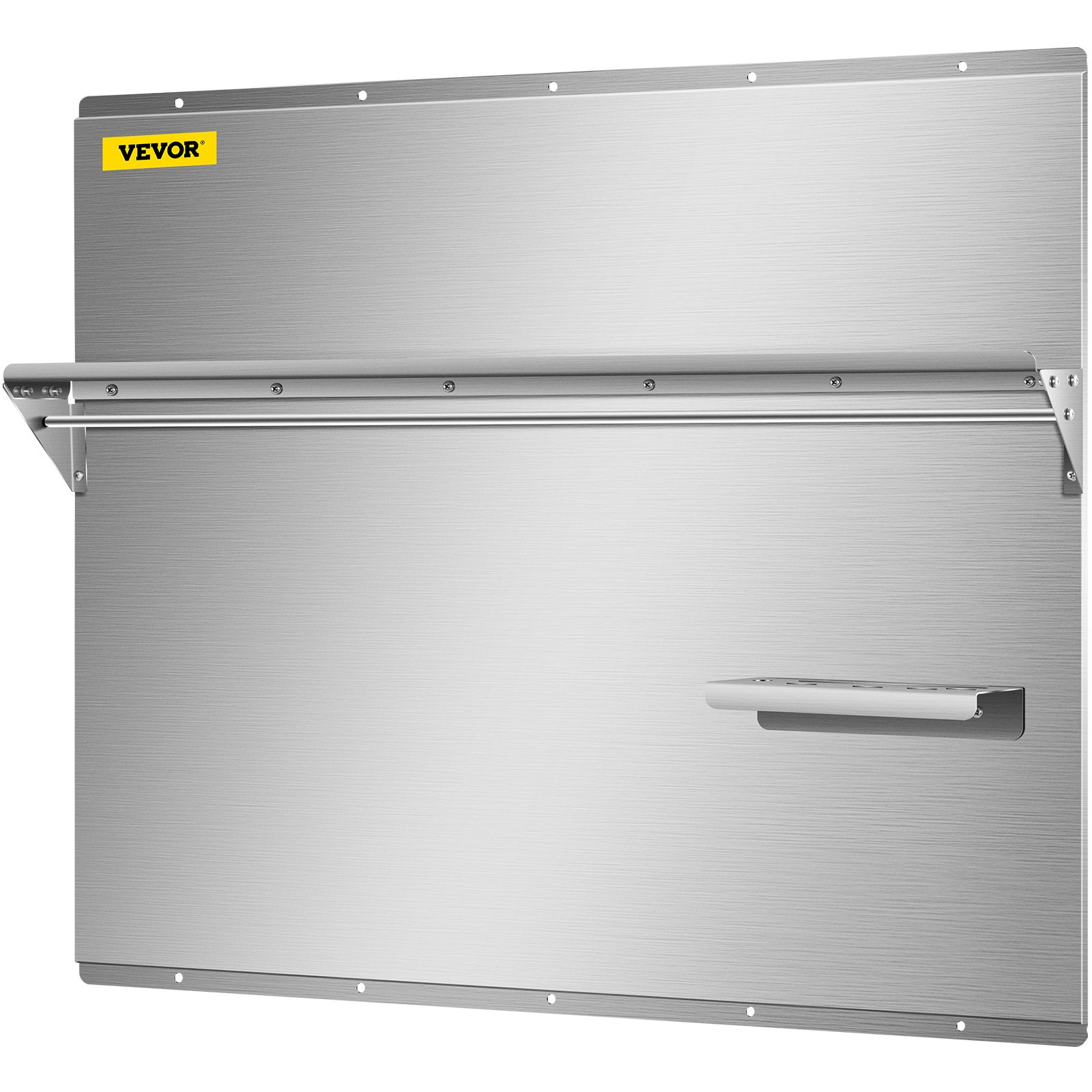 Vevor  36 x 30.7 in. Range Backsplash with Shelf Range Hood Wall Shield, Stainless Steel Backsplash Silver Splash Plate