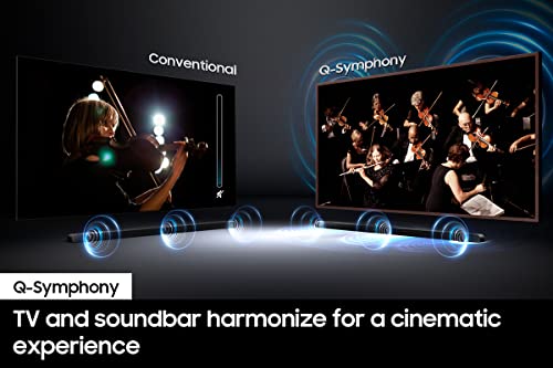 SAMSUNG HW-S50B/ZA 3.0ch All-in-One Soundbar w/Dolby 5.1, DTS Virtual:X, Q Symphony, Built in Center Speaker, Adaptive Sound Lite