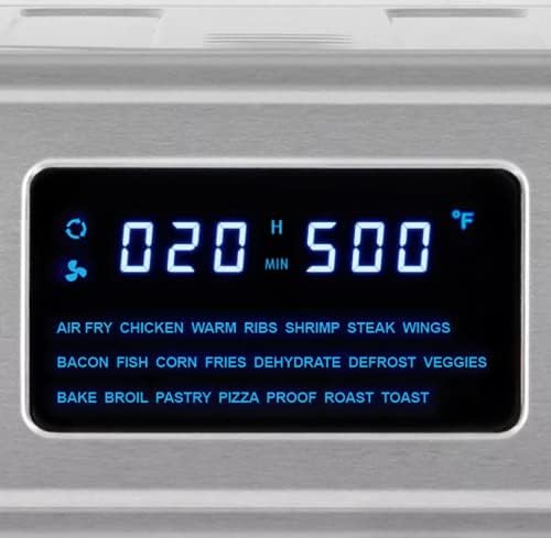 26 Quart Digital Maxx Air Fryer oven Combo Rotisserie Broiler Dehydrator & More With 7 Accessories Stainless Steel