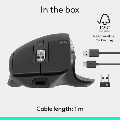 Logitech MX Keys S Combo - Performance Wireless Keyboard and Mouse with Palm Rest, Customizable Illumination, Fast Scrolling, Bluetooth, USB C