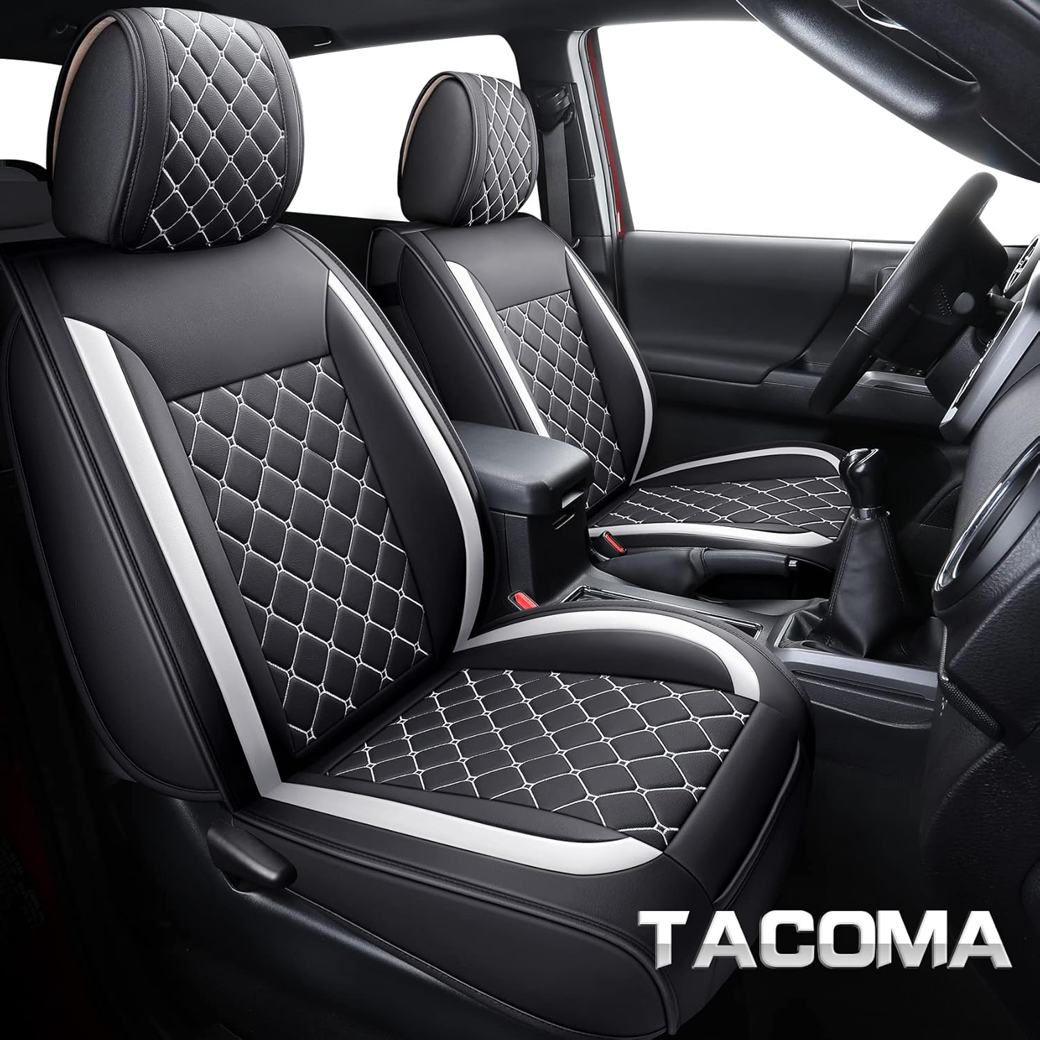 Tomatoman Car Seat Covers Customized for 2005-2022 Toyota Tacoma Double Cab TRD Off-Road Sx Package Nightshade Edition Pickup Truck