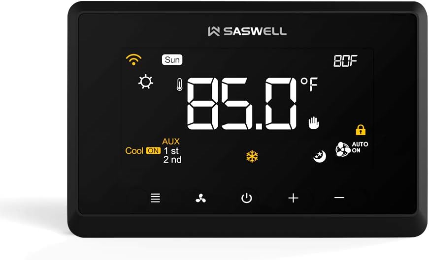 Wi-Fi Smart Thermostat for Smart Home, Compatible with Alexa, Saswell T29UTW-7-WIFI(TY)