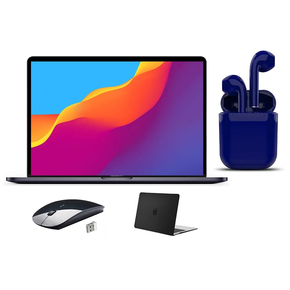 Restored | Apple MacBook Pro | 13.3-inch | Intel Core i5 2.3GHz | 8GB RAM | MacOS | 128GB SSD | Bundle: USA Essentials Bluetooth/Wireless Airbuds
