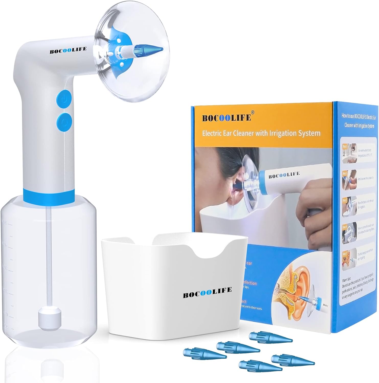 BOCOOLIFE Electric Earwax Removal Ear Irrigation System