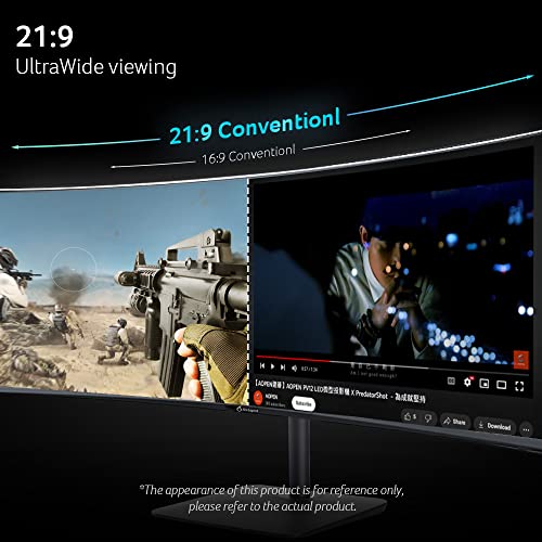 acer AOPEN Curved Zero-Frame Full HD Gaming Monitor - Smart Home Appliances