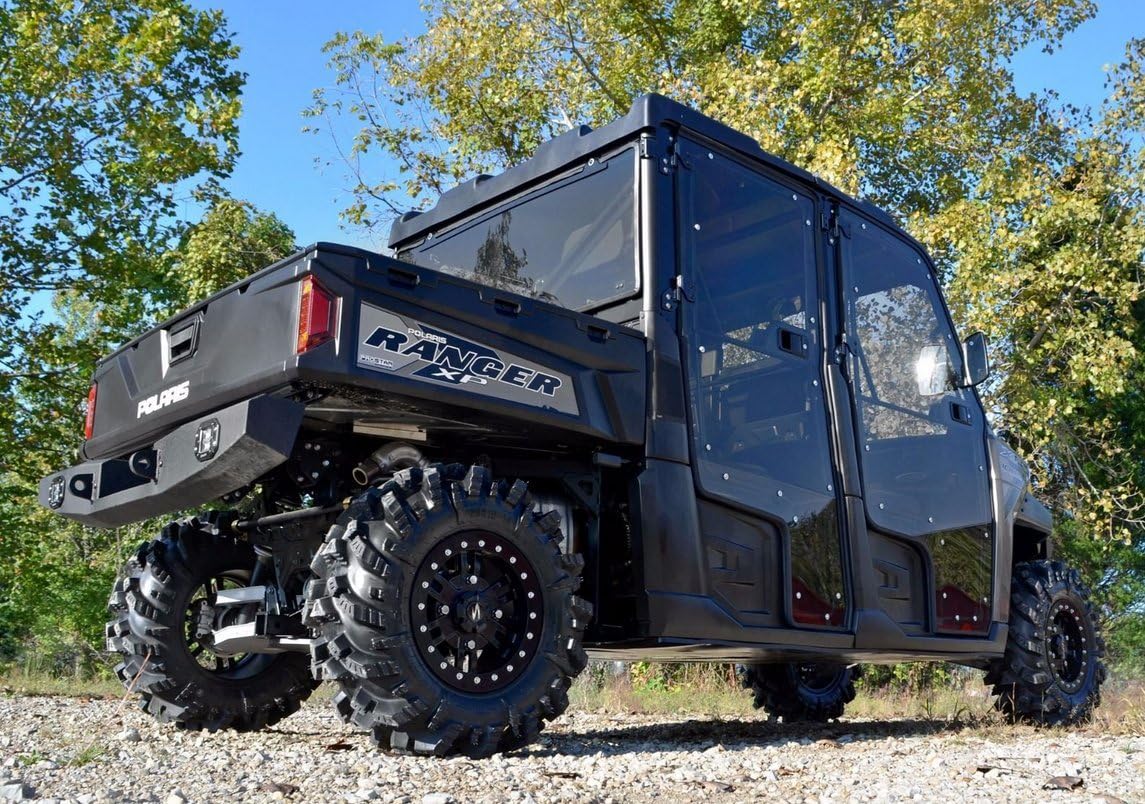 SuperATV Cab Enclosure Doors for Polaris Ranger XP 570 / XP 900 / XP 1000 Crew (See Fitment) | Front and Rear Set | Light-Tint 1/4" Thick