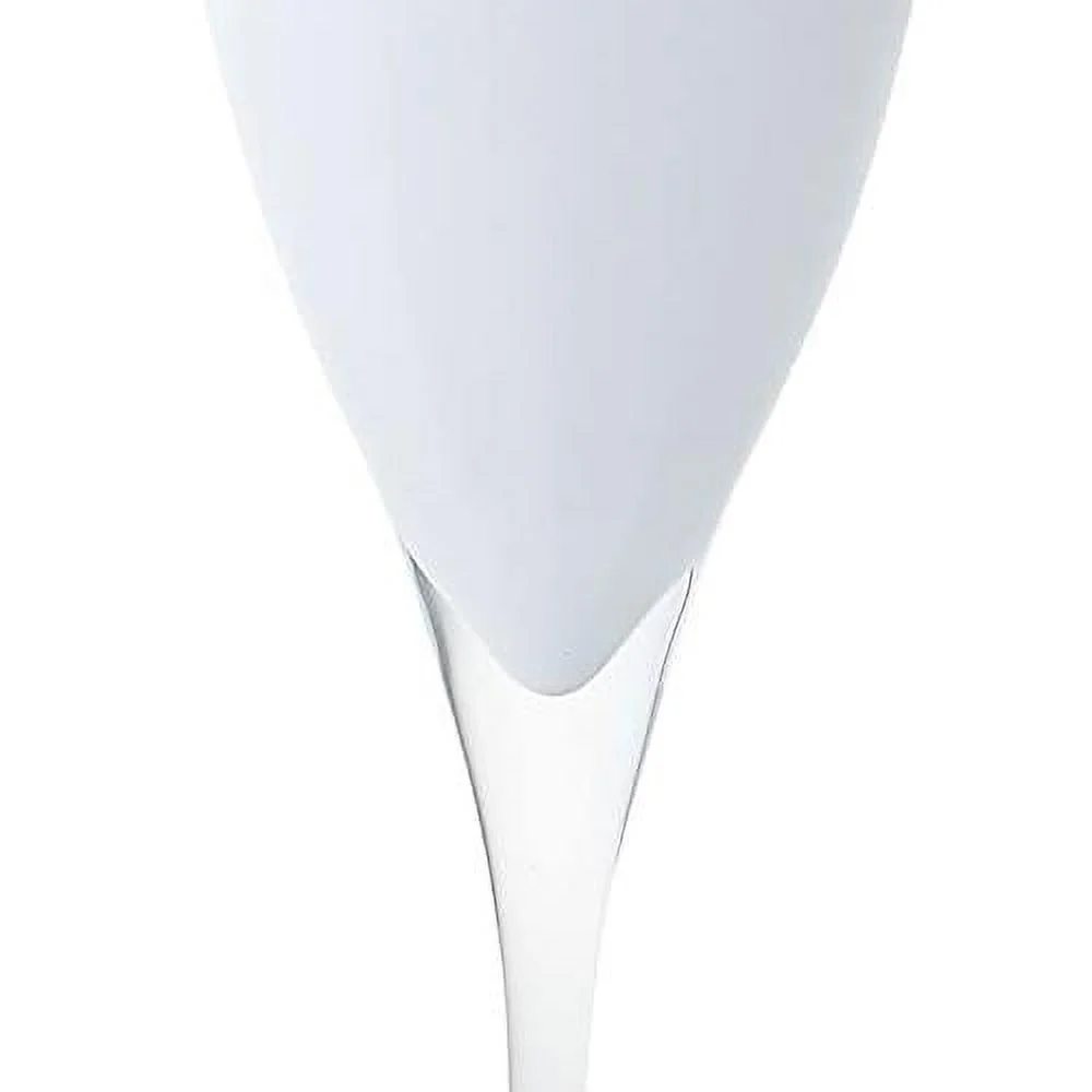 Toasting Flute Glass - Champagne - Flutes - Set Of 6 Crystal Glasses - Wedding Toasting Flutes - White - 11 Oz Made In Europe