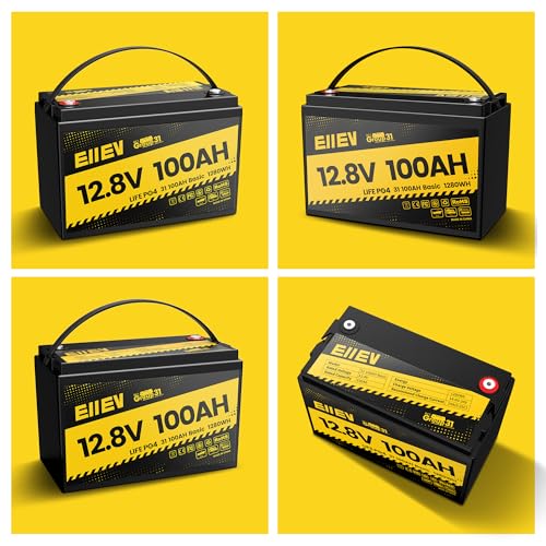 12V 100Ah Lithium Battery,Low-Temp Protection LiFePO4 Battery,Built-in100A BMS,15000+Deep Cycle