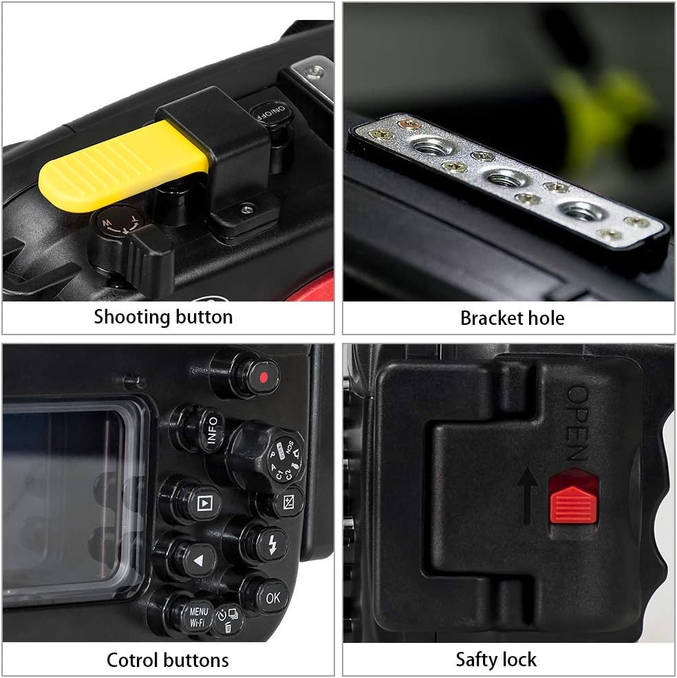 Seafrog WPC-TG5 Waterproof housing case Underwater Diving 195FT/60M Works for Olympus TG-5 Cameras