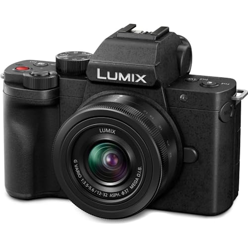 Panasonic Lumix G100 4K Mirrorless Camera with 12-32mm Lens for Photo and Video Vlogging (DC-G100KK) + Filter Kit + 64GB Card + Card Reader + Bag +