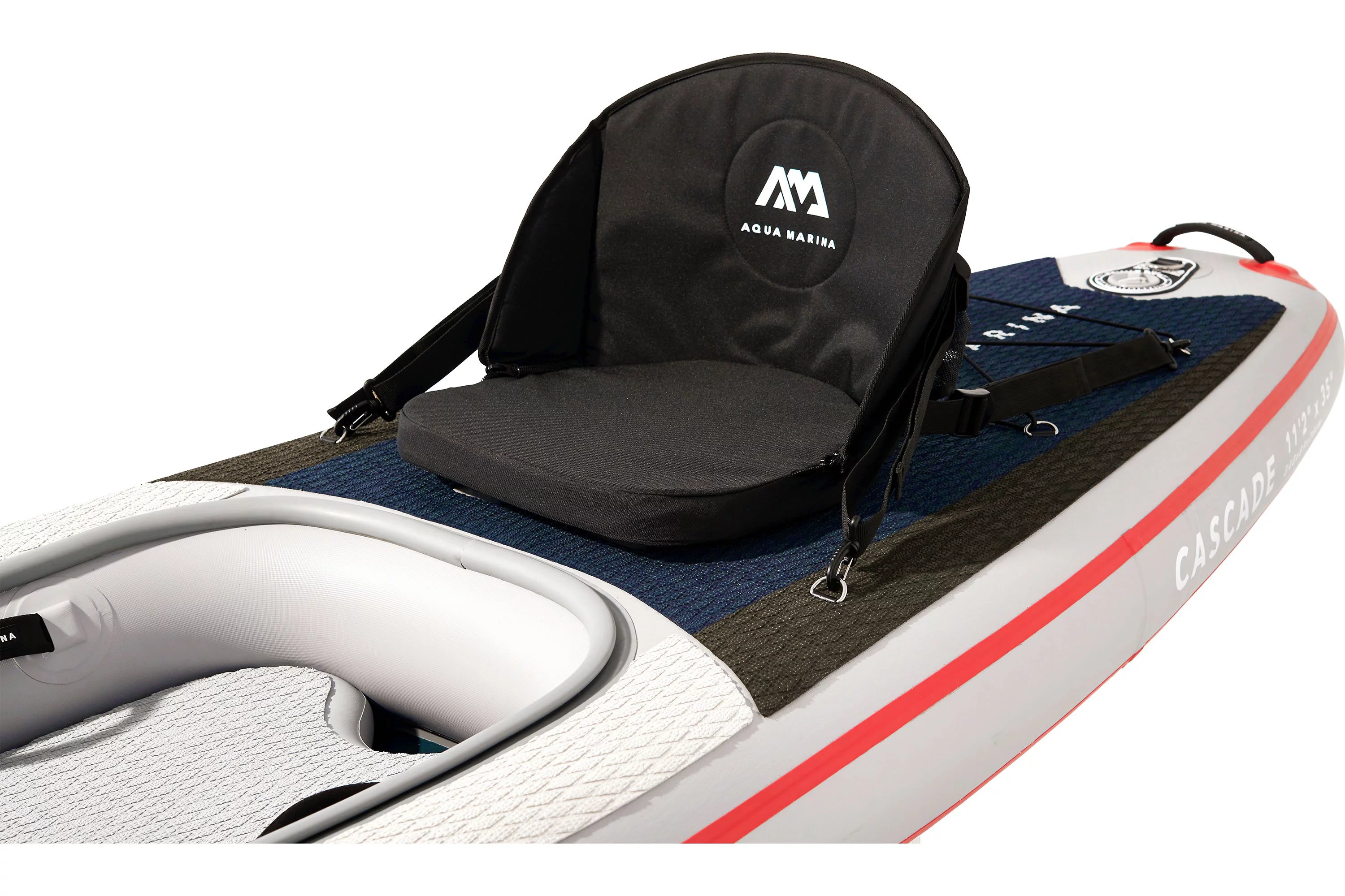 Aqua Marina VERSATILE / HYBRID KAYAK - CASCADE 11'2 - Inflatable KAYAK Package, including Carry Bag, Paddle, Fin, Pump & Safety Harness
