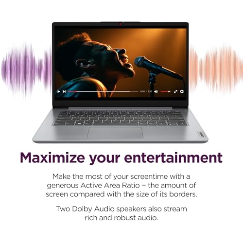Lenovo IdeaPad 1i Laptop with Microsoft 365 Home and Business • 12GB RAM • 1TB Cloud Storage and 256GB SSD • Intel Core • 15 Anti-Glare Screen •