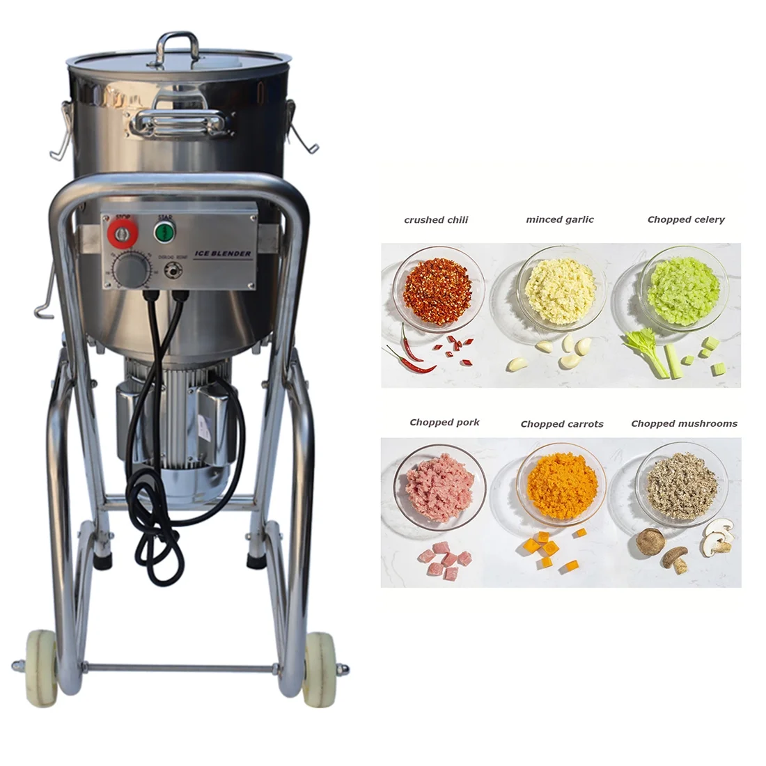 PreAsion Electric Food Chopper Processor for Meat Fruit Herbal 32L 1400r/H