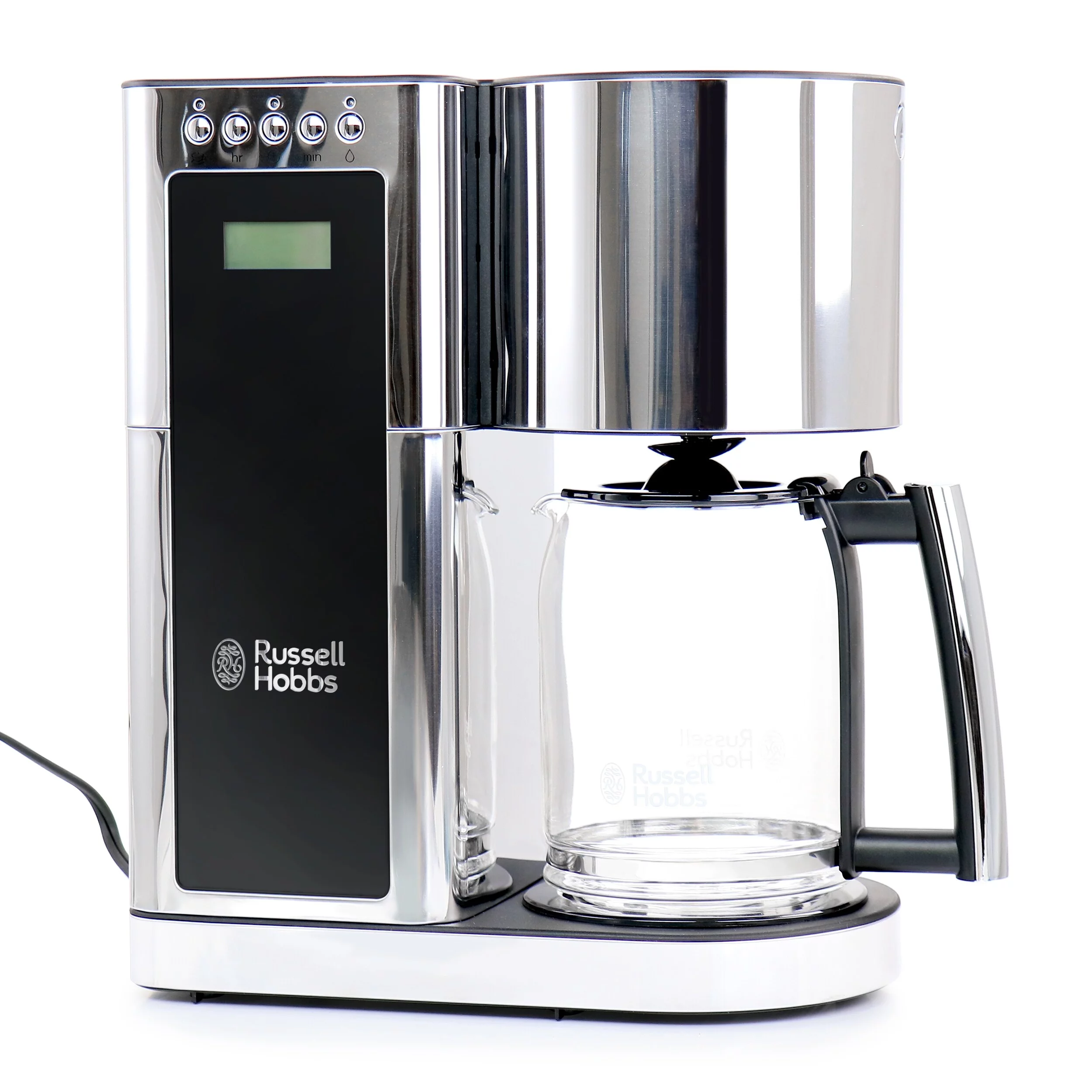 Russell Hobbs Modern Sleek Chrome Glass Coffeemaker - 8 Cup Brewing Capacity