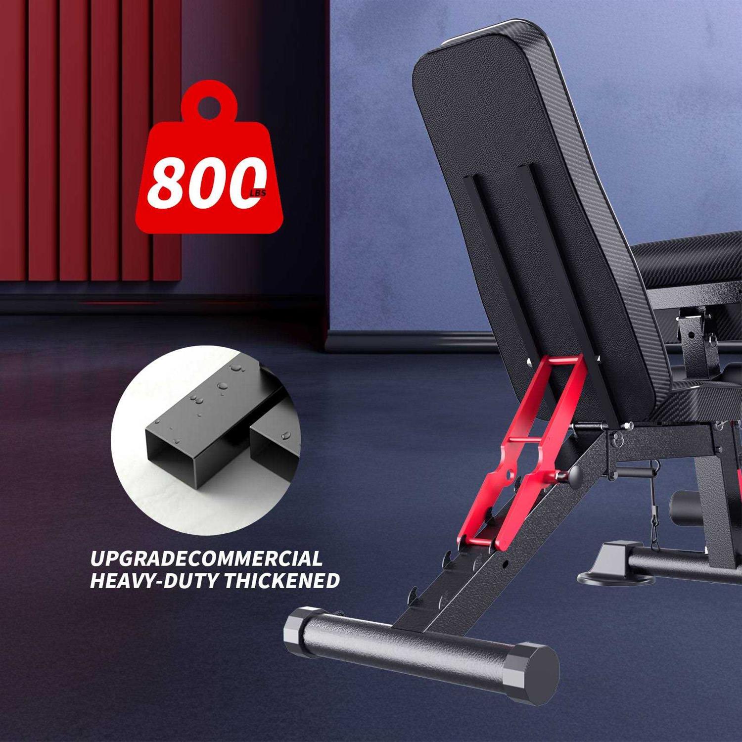 K Kingkang Adjustable Weight Bench Utility Workout Bench for Home Gym,Foldable Incline Decline Benches for Full Body Workout
