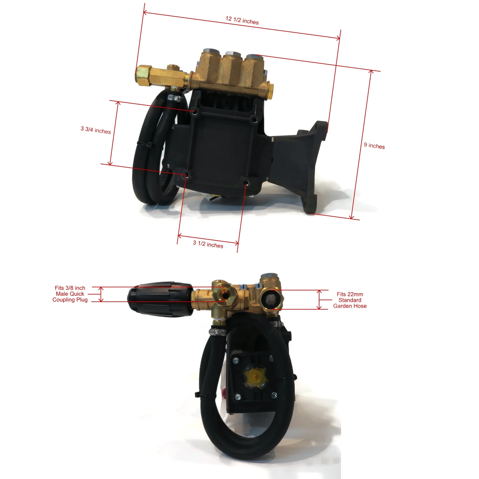 The ROP Shop | 4000 PSI AR Power Pressure Washer Pump & VRT3 - Devilbiss EXWGC3030, 3003CWH. TRS Part Number: 100281