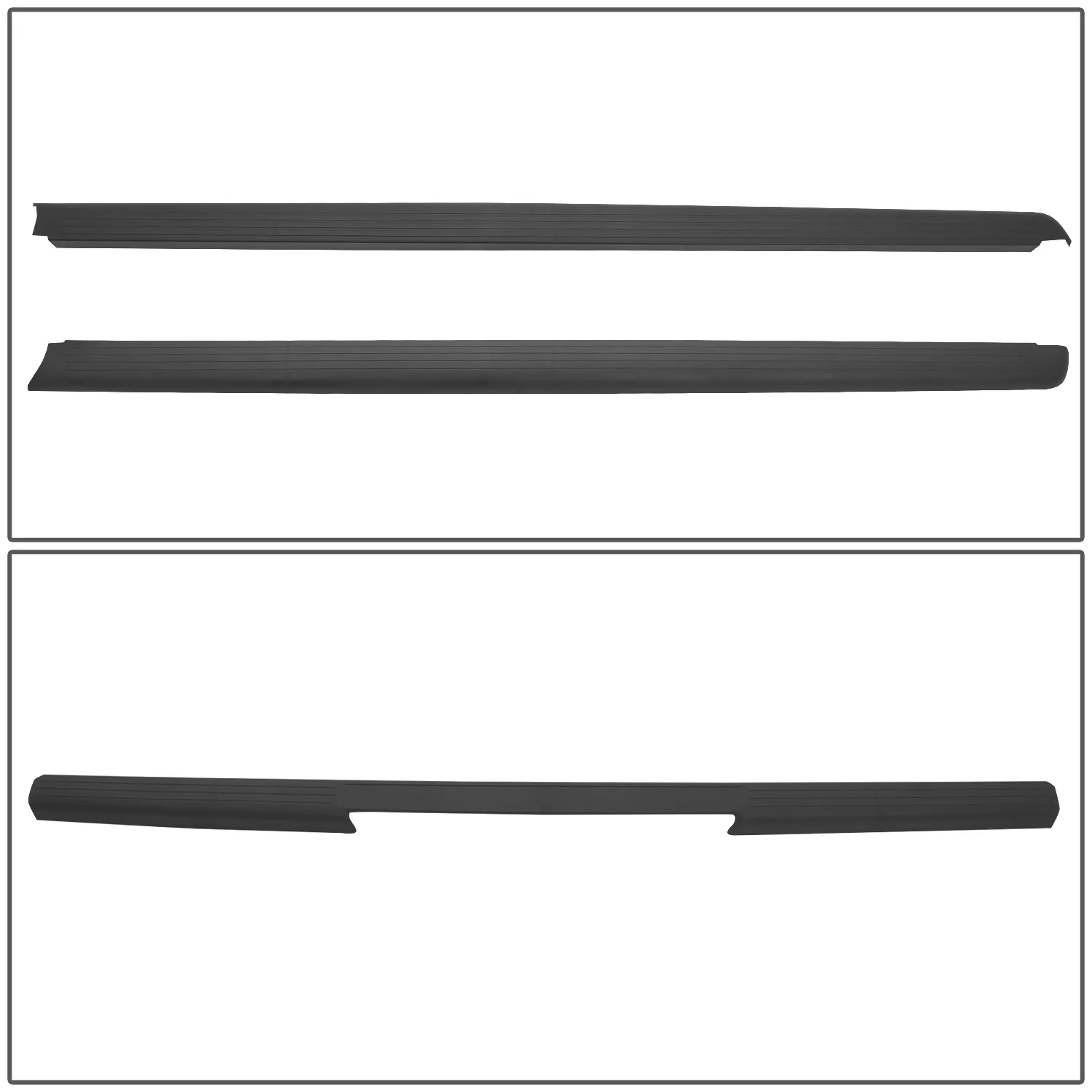DNA Motoring 3Pcs 73.3" Tailgate Bed Rails Caps Protector for 2005-2014 Nissan Frontier