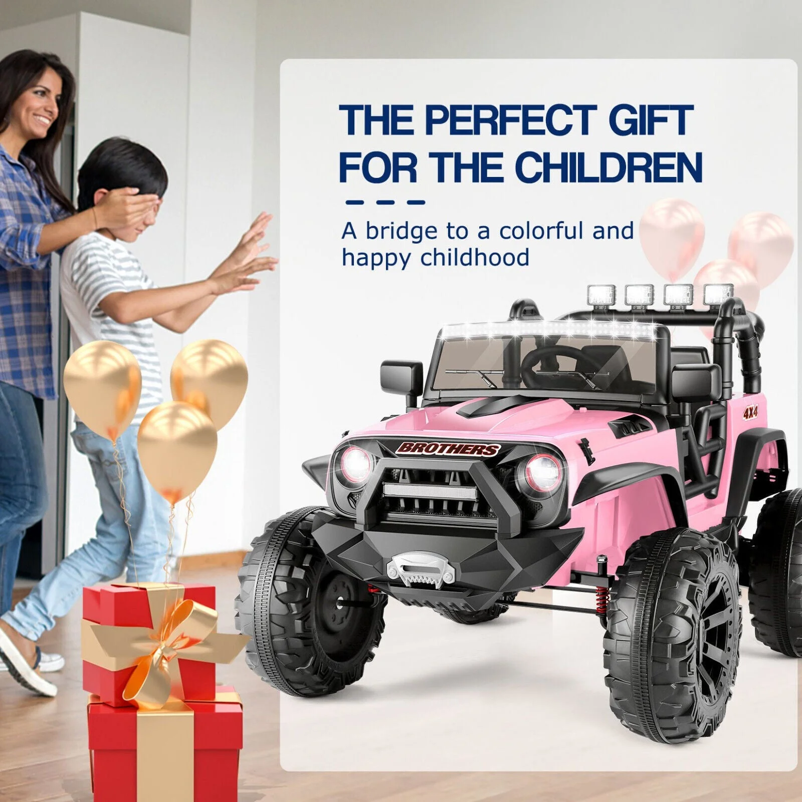 2-Seater 24V Electric Ride-On Truck with Bluetooth and Remote Control - 400W Power - Curated Treasures Market