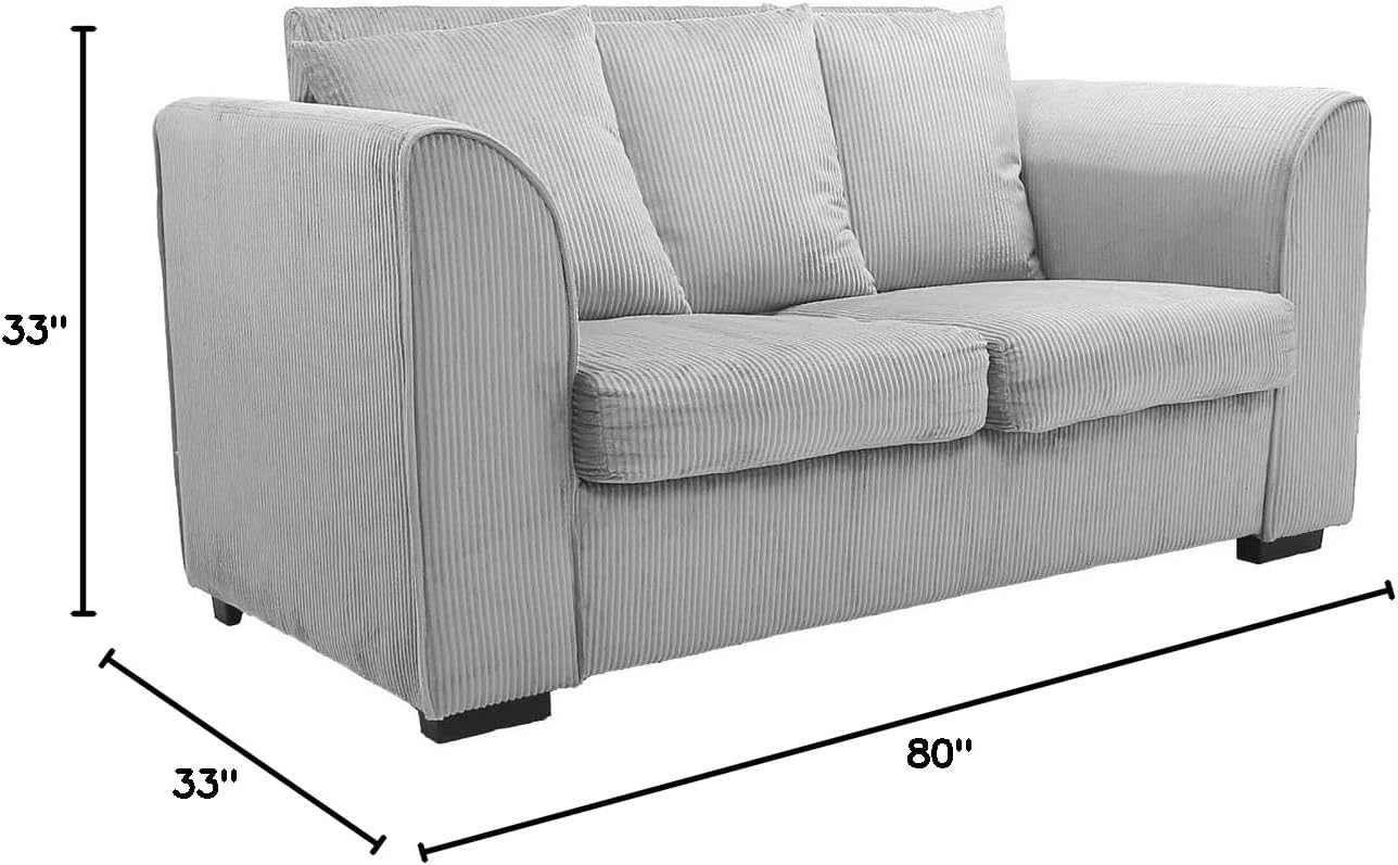 3pcs Living Room Set Light Grey