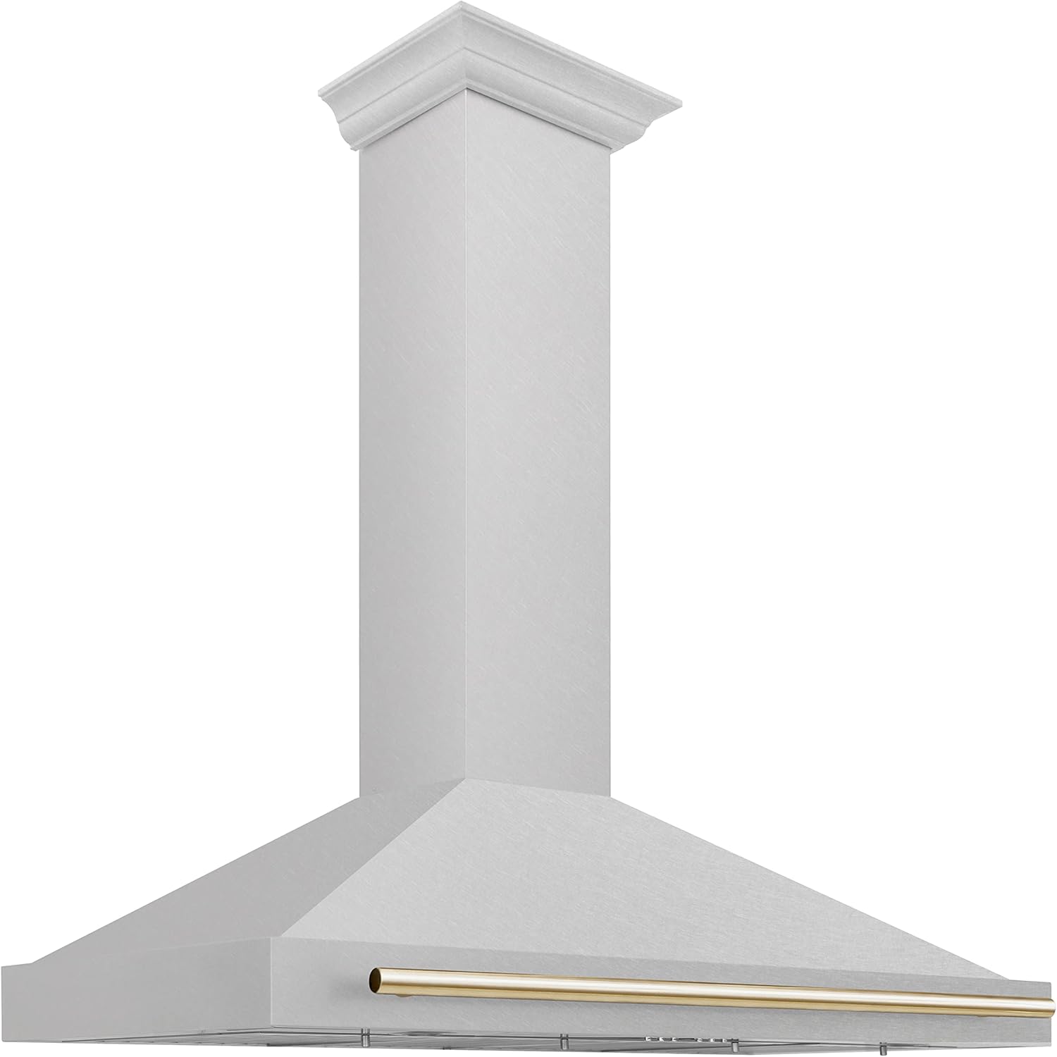 ZLINE 48" Autograph Edition Fingerprint Resistant Stainless Steel Range Hood with Gold Handle