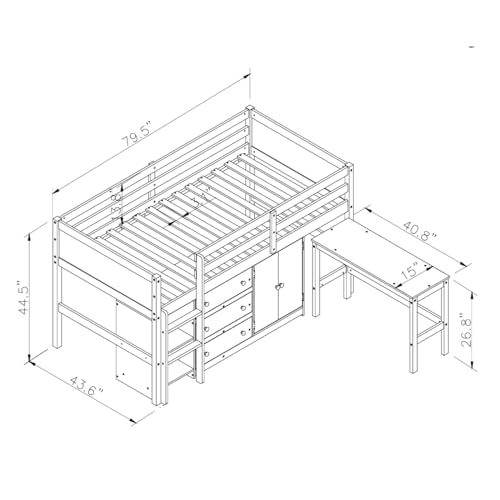 Full Size Platform Bed with Storage Headboard Bookcase, 2 Drawers Underneath and Charging Station, for Bedroom/Guest Room, White