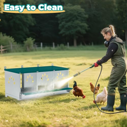 Chicken Coop Nesting Boxes, Wall Mountable Metal Chicken Nesting Box, Easy Egg Collection Roll Away Nesting Boxes Chicken