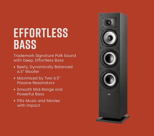 Polk Monitor XT10 Home Subwoofer, 10" Deep Bass Woofer, 100W Class D Amplification, Dolby Atmos, Auro 3D & DTS:X Compatible, Black
