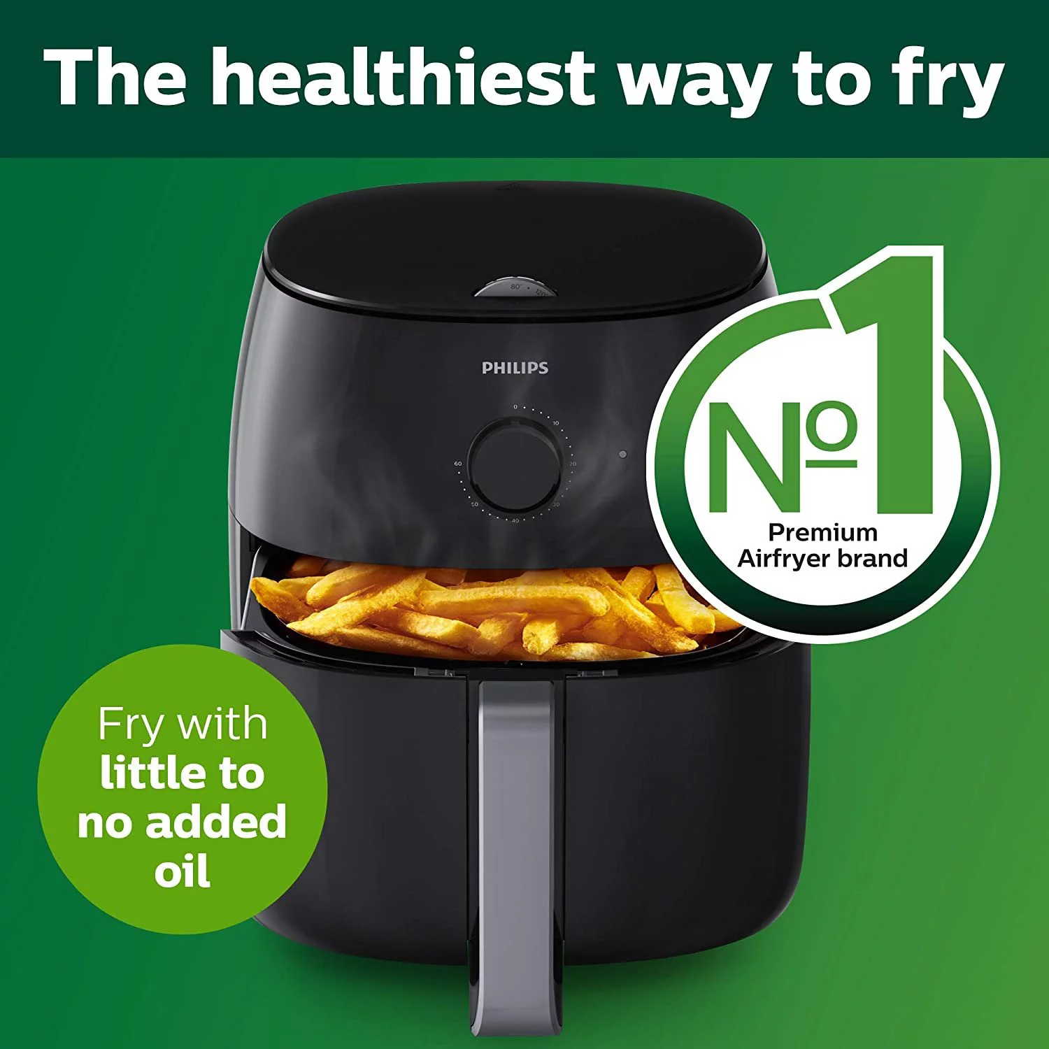 philips twin turbostar technology xxl airfryer with fat reducer, analog interface, 3lb/4qt, black - hd9630/98
