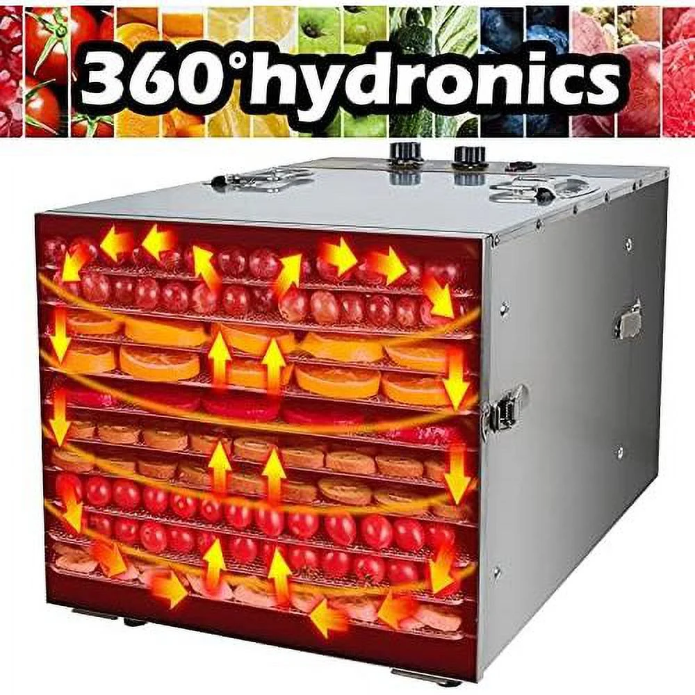 Food Dehydrator,10 Trays Digital Stainless Steel Dehydrator 1000W Meat Dehydrator Jerky Dryer For Food Meat Herbs Fruit Vegetable