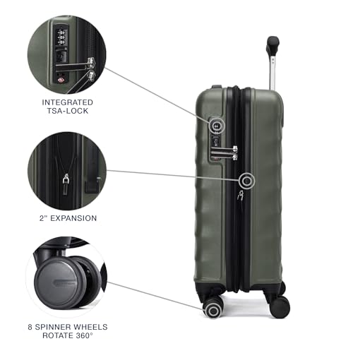 Travelpro Maxlite Air V2 Hardside Expandable Carry on Luggage, 8 Spinner Wheels, Lightweight Hard Shell Suitcase, TSA lock, Black, Carry On 21-Inch