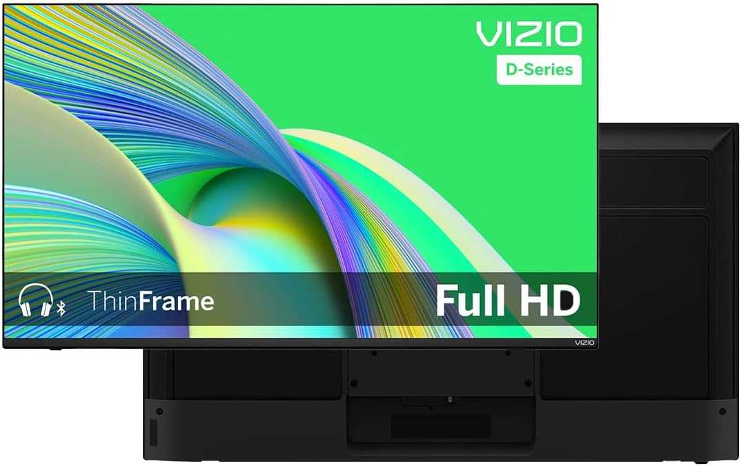 VIZIO 40" D-Series FHD LED Smart TV, Bluetooth Capable with Smartcast Built-in + Wall Mount Included (No Stands) D40FM-K09 (Renewed)