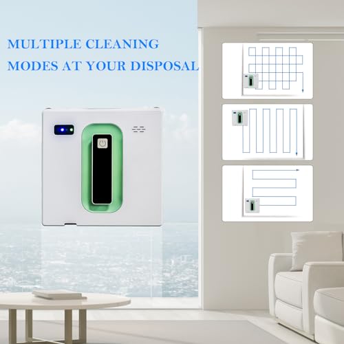 Window Cleaning Robot with Ultra-Thin 5600PA Auto Dual Two-Way Water Jet Model Glass Cleaning Automatic Smart Robot Cleaner Window Vacuum Cleaner