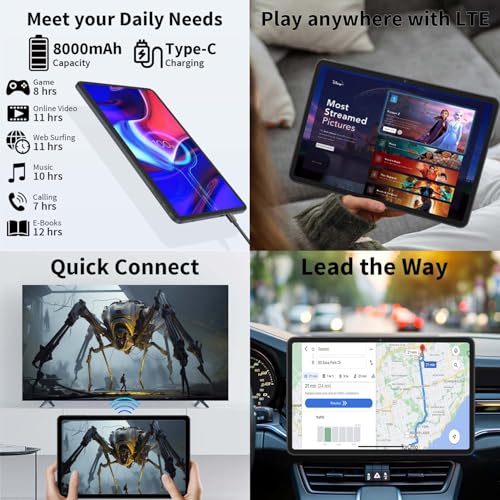 12 Inch Tablet Android 15 Tablets, 2025 Upgraded Android Tablet with Keyboard, 24GB RAM+256GB ROM(1TB Expand), Octa-Core, 2K 2000x1200 Display