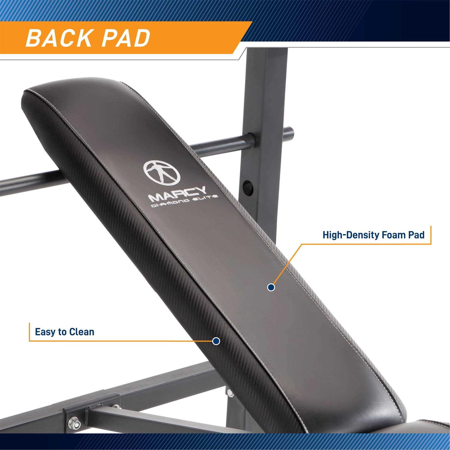 Marcy Diamond Elite MD Standard Bench with 100 Lb. Weight Set - Sports Supplies Online Store