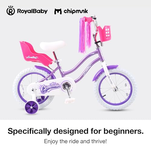 Chipmunk Kids Bike Toddlers 12 14 16 18 Inch Wheel Bicycle Beginners Boys Girls Ages 3-11 Years, Multiple Color Options