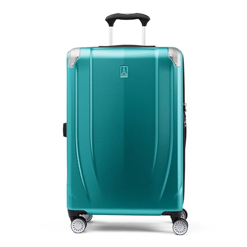 Travelpro Pathways 3 Hardside Expandable Luggage, 8 Spinner Wheels, Lightweight Hard Shell Suitcase, Carry On 21 Inch, Black Knight