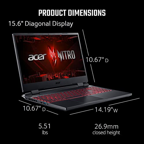 Acer Nitro V Gaming Laptop | Intel Core i5-13420H Processor | NVIDIA GeForce RTX 2050 Laptop GPU | 15.6" FHD IPS 144Hz Display | 8GB DDR5 | 512GB Gen