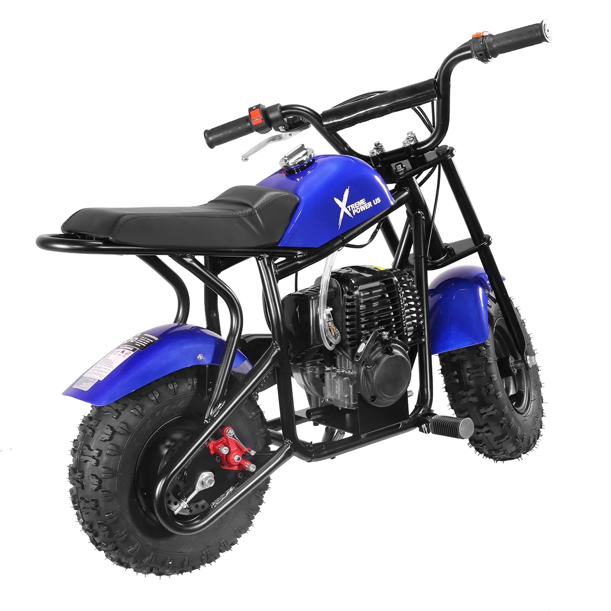 XtremepowerUS 40CC Trail Off-Road Dirt Bike 4-Stroke Gas-Powered Motorcycle Pocket Bike Ride-On Kids Mini Bike, Blue - Radiant Selections