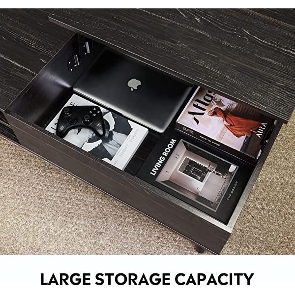 WLIVE Wood Lift Top Coffee Table with Hidden Compartment and Adjustable Storage Shelf, Lift Tabletop Dining Table for Home Living Room, Office