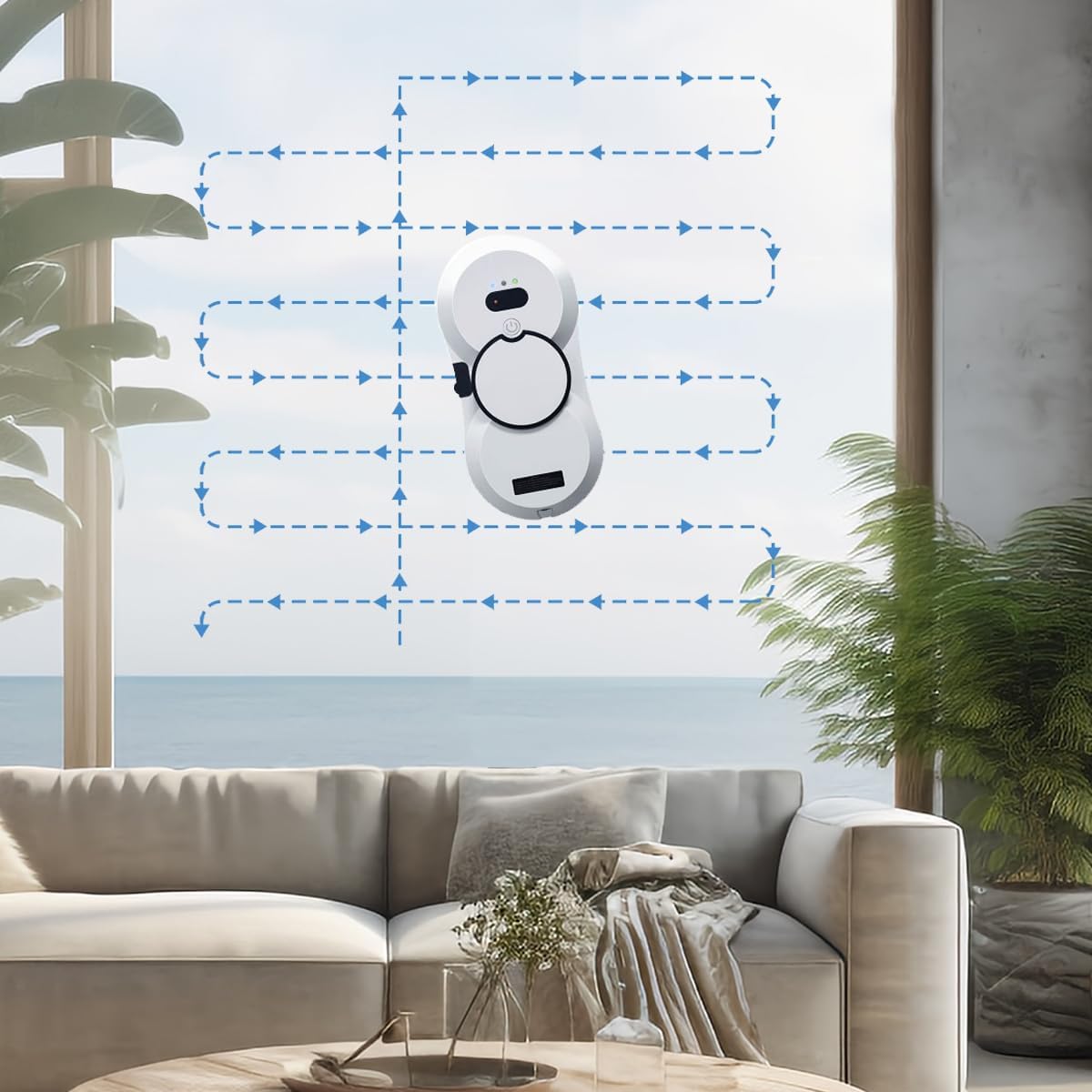 Window Cleaner Robot with Ultrasonic 5600PA Auto Water Glass Cleaning Automatic Smart Robot Cleaner
