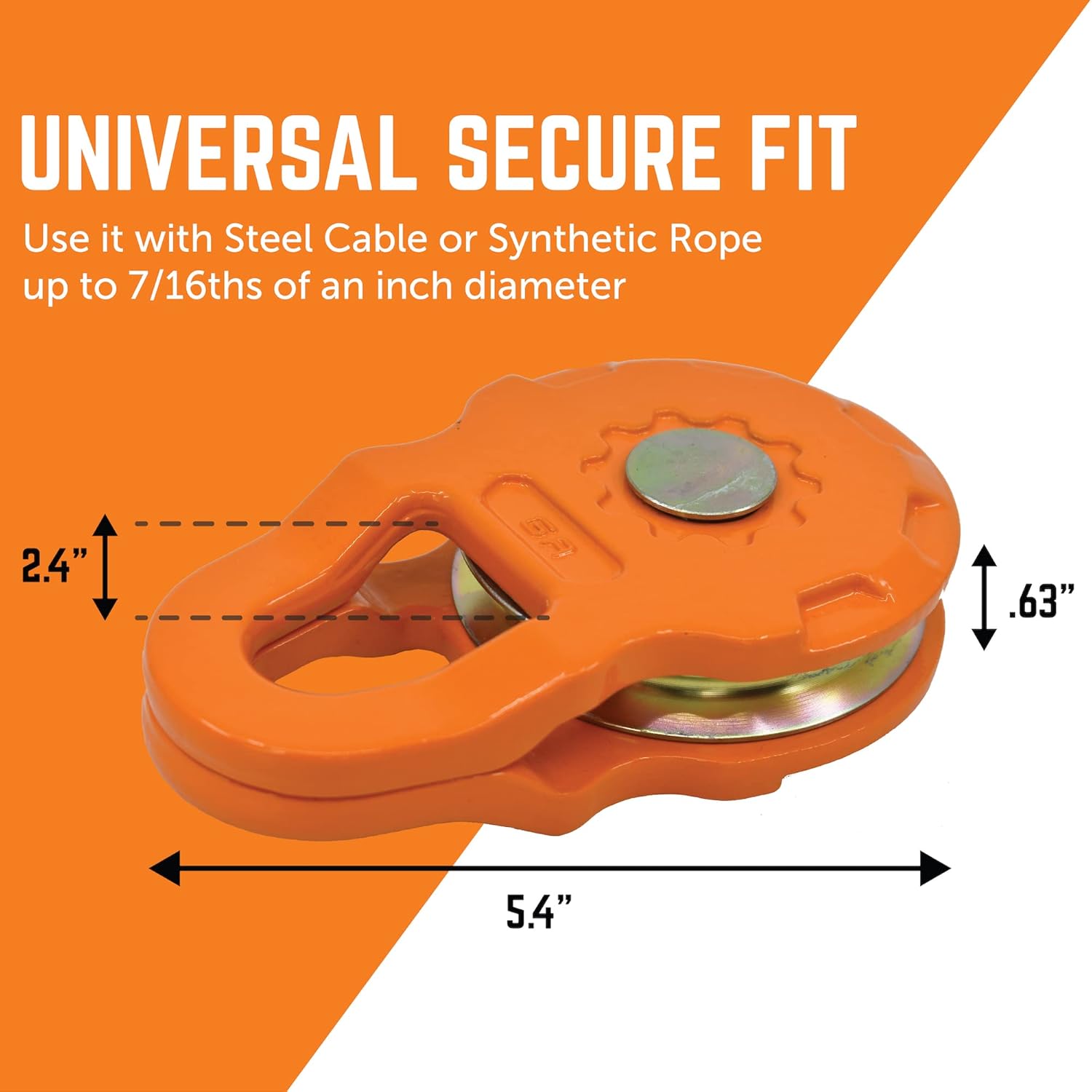 GearAmerica Smart Snatch Block – 24,000 lbs Minimum Breaking Strength, 12