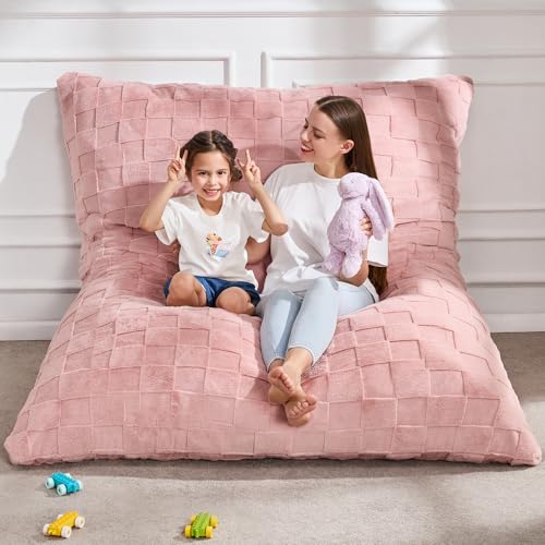 Hobestluk 3 in 1 Bean Bag Chair Giant Bean Bag Chairs Convertible Bean Bag Floor Cushion with Machine Washable Cover