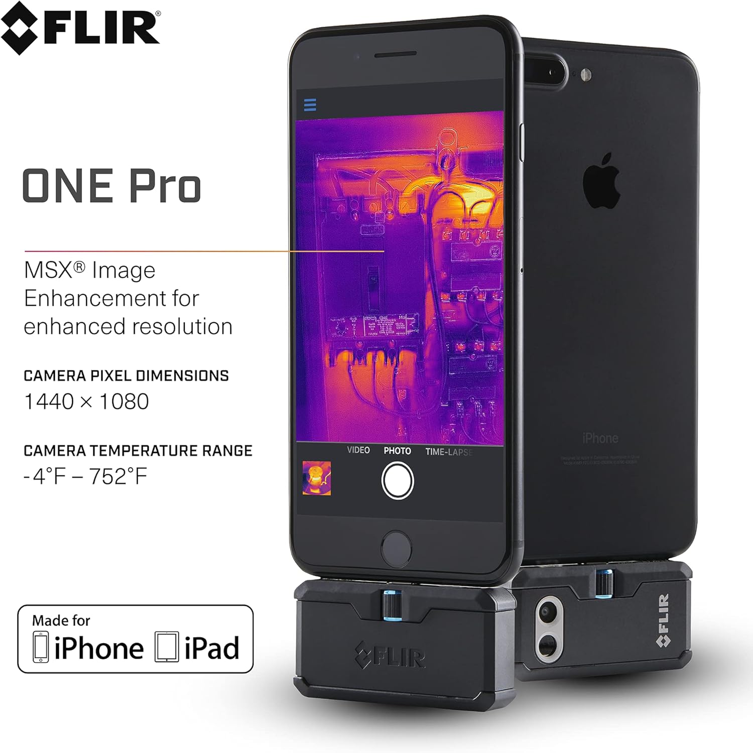FLIR ONE Pro LT - Android (USB-C) - Pro-Grade Thermal Camera for Smartphones - with VividIR and MSX Image Enhancement Technology