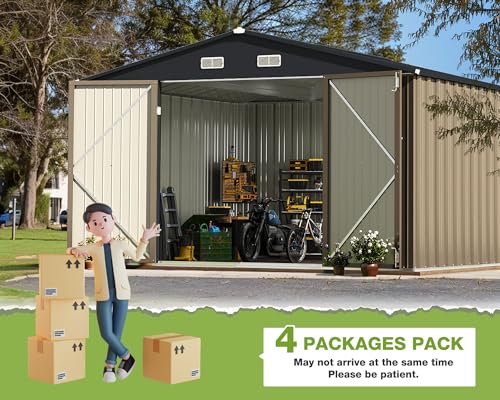 Greesum 5×3 FT Outdoor Storage Shed, Metal Storaged Sheds Without Floor, Tool Sheds with Lockable Doors and Sloping Roof for Garden, Patio, Backyard