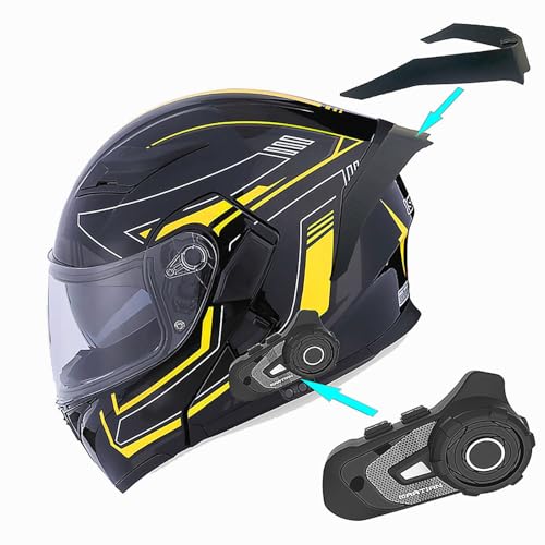 1Storm Motorcycle Modular Full Face Helmet Flip up Dual Visor Sun Shield: HB89